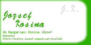 jozsef kosina business card